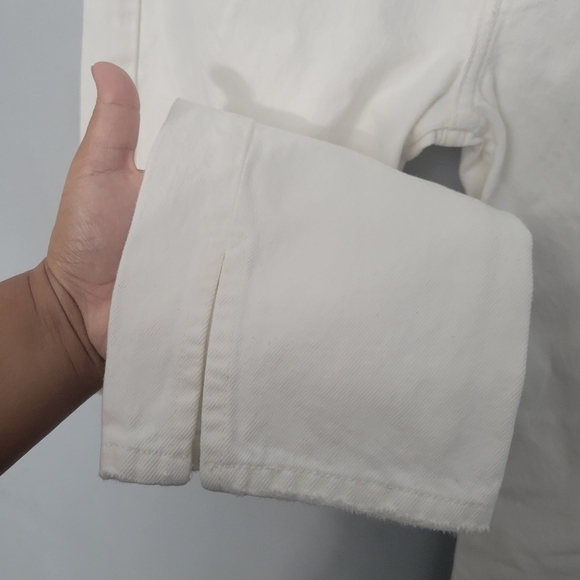 Re/Done Originals High Rise Straight in Off White - Picture 8 of 14